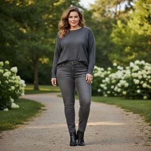 Jessica Simpson Graceful Gray Kiss Me Skinny Jeans Size 18W